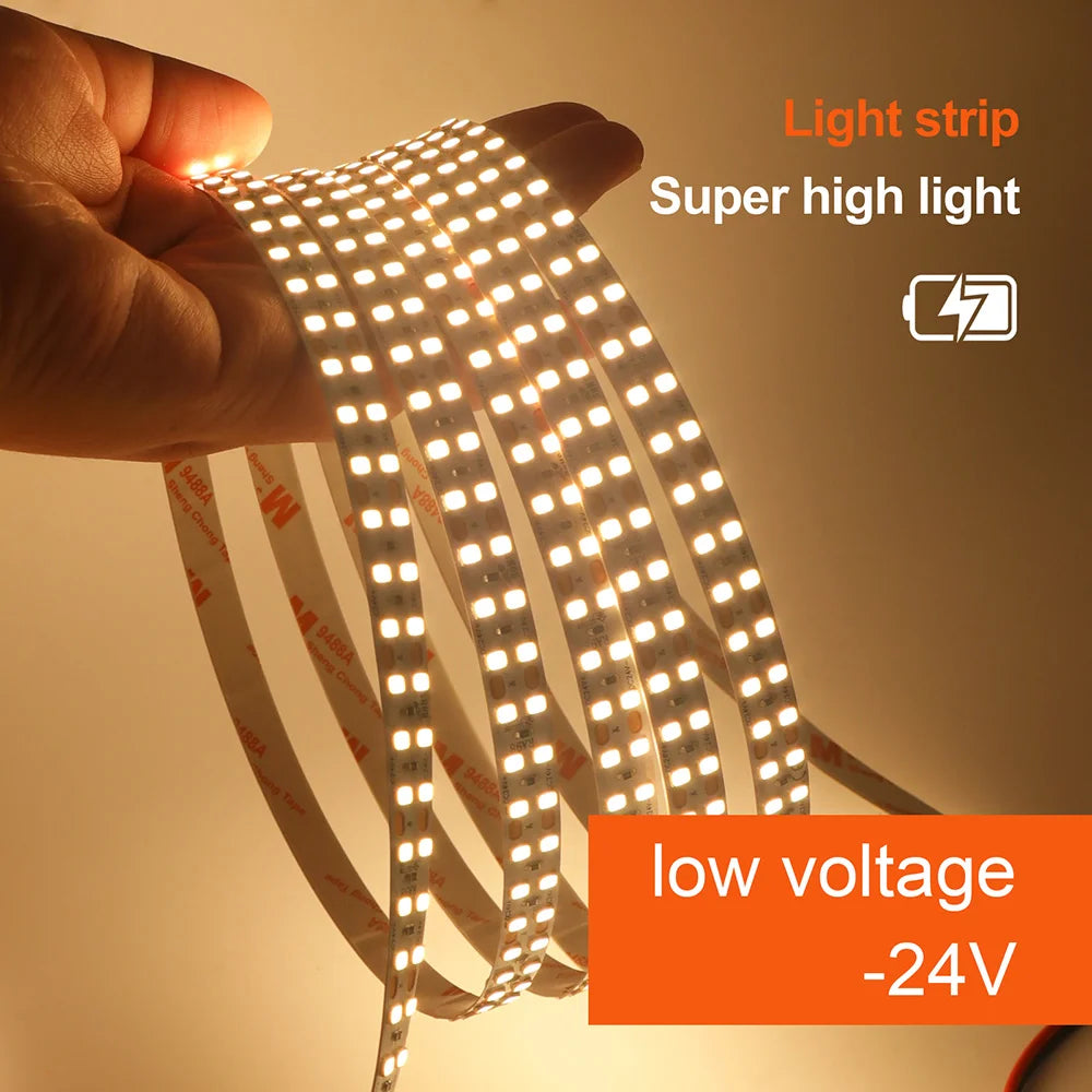5mm 8mm Led Strip Light RA98 10mm PCB 2700K 3000K 3500K 4000K 5000K 6000K 5m 10m 24V 2835 120 240 LEDs Flexible Tape Lighting