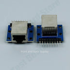 1Pce RJ45 Ethernet Port 8P Vertical Horizontal Test Board Bent Pin Straight Pin Network Port Adapter Circuit Board Connector