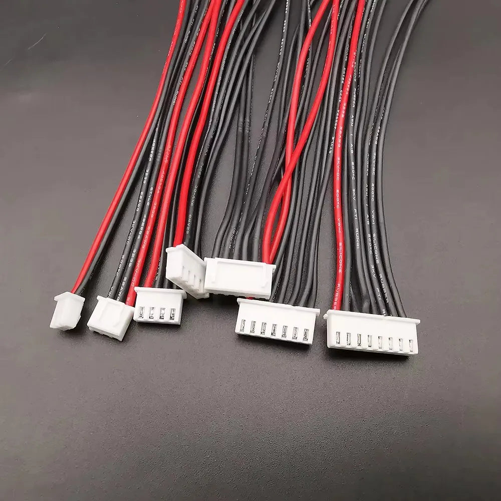 5Pcs JST XH 1S 2S 3S 4S 5S 6S 7S Lipo Battery Balance Charger Cable IMAX B6 Connector Plug 22AWG Silicone Wire 10cm 20cm