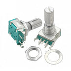 5PCS EC11 Rotary Encoder 5‑Pins Rotary Code Switch With Push Button 15mm / 20mm Half‑shaft Plum‑shaft