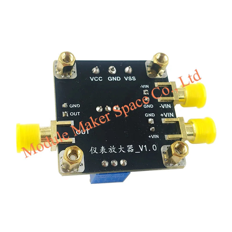 AD623 Instrumentation Amplifier Module for Weak Signal Amplification (µV/mV), 80KHz Bandwidth, Single/Differential Input