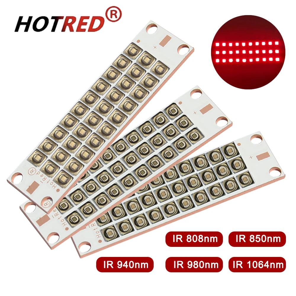 50W 100W IR Led Diode High Power Infrared 3535 Vcsel Laser Chip Beads 808nm 850nm 940nm 980nm 1064nm Lamp Light Sensor Monitorin