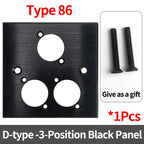 D-Type Panel Mount RJ45 Socket CAT5e/CAT6 Ethernet Direct Data Signal Waterproof Connector For Industrial Enclosure, Server Rack