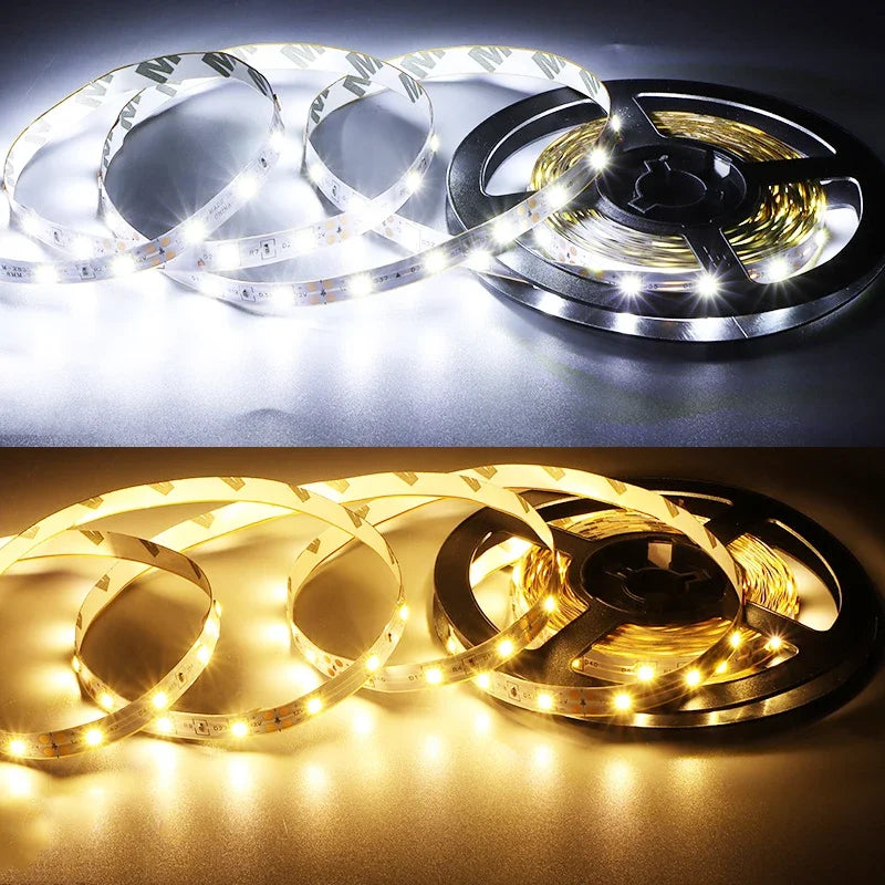 USB 5V LED Light Strips SMD2835 1M 2M 3M 5M White Warm White LED Strip Lights for TV Backlights Home Decor Tape Ribbon Lighting