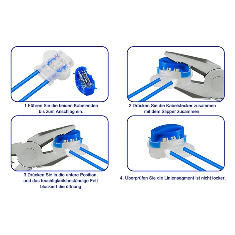 Promotion! 60PCS Cable Connectors For Robotic Lawnmowers, Waterproof Connection Cable Wire Connector With Gel Filling