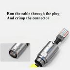 1pc RJ45 Male Aviation Plug Waterproof Connector Network Adapter Ethernet Network Converter Panel Mount Straight Adapter