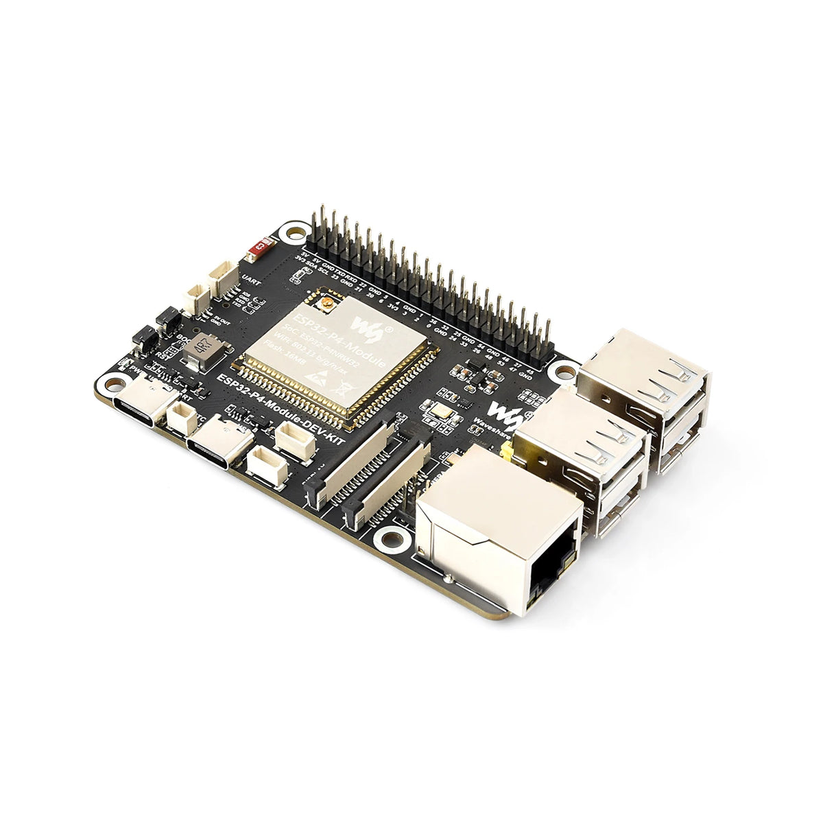 ESP32-P4-Module-DEV-KIT ESP32-P4 Development Board with ESP32-C6 WiFi 6 Bluetooth 5 BLE MIPI CSI DSI RJ45 USB PoE Port Speaker