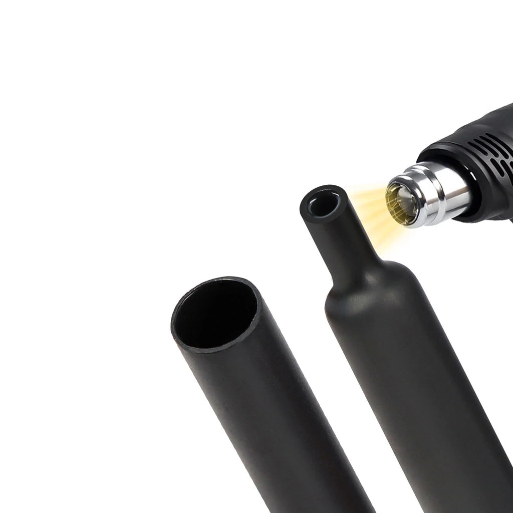 Black 2/5M 3:1 Heat Shrink Tube With Glue Diameter 1.6 ~ 19.1mm Dual Wall Polyolefin Insulated Adhesive Lined Shrink Wrap Sleeve