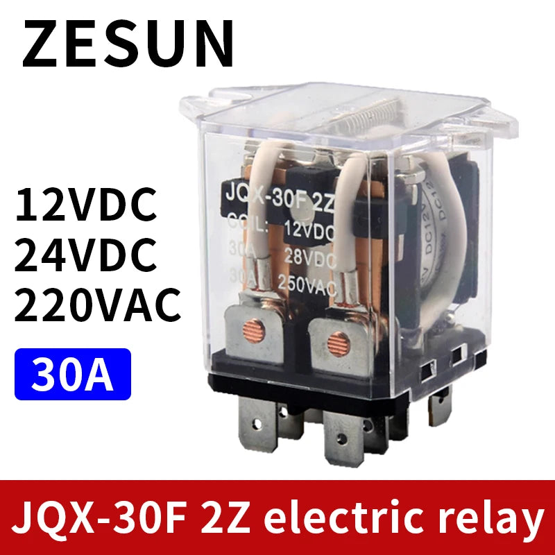 1pcs JQX-30F 2Z high-power high current 30A intermediate relay AC220V DC24V/12V ZUSUN