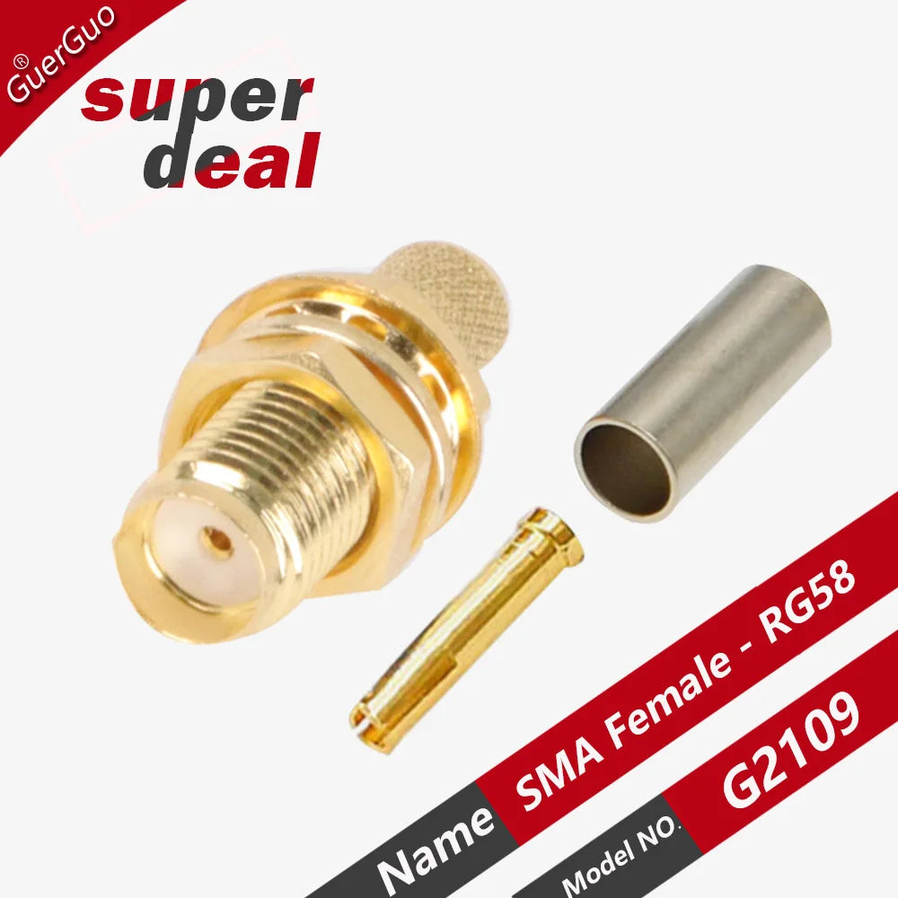 1PC RP SMA Male Plug Female Jack Right Angle Connector Solcering Crimp Adapter RG58 3DFB/LMR200 SYV 50-3 RF Coaxial Connectors