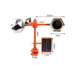 Solar Wind Powered Bird Repeller, 360° Outdoor Reflective Scare Device with Sound Deterrent for Garden Farm Yard Protection