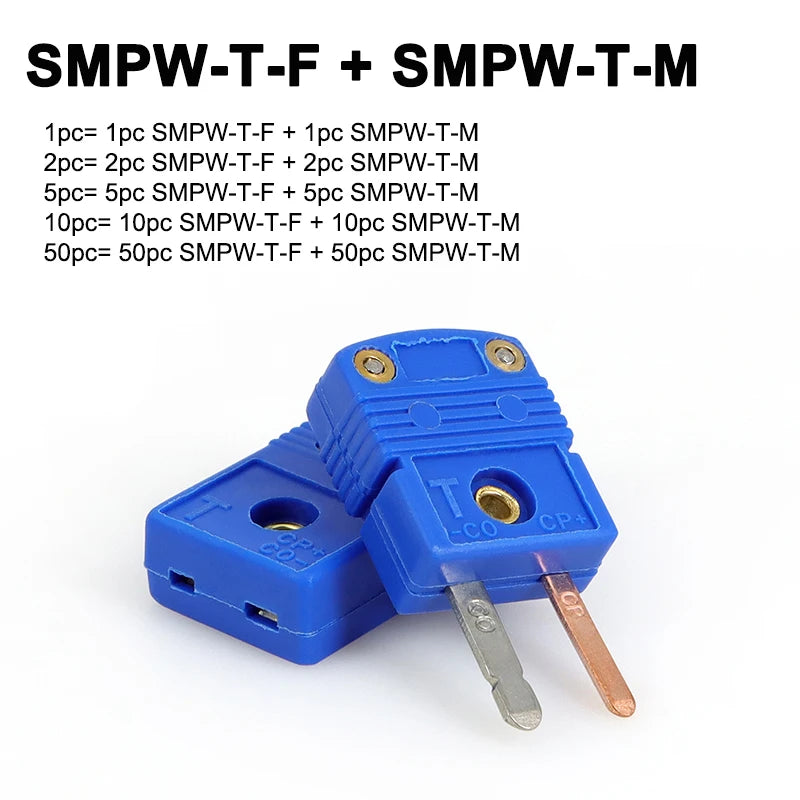 K Type Thermocouple Connector T J E N RS Type Mini Male Female Plug Socket Panel Mount Temperature Sensor Adapter 1-50Pcs
