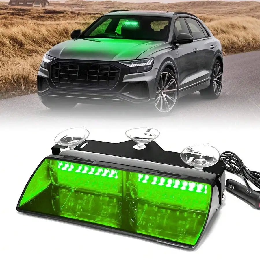 Nilight Bright LED Strobe Lights , Car Windshield Warning Flash Light with Suction Cups, Hazard Safety Lamp for Truck
