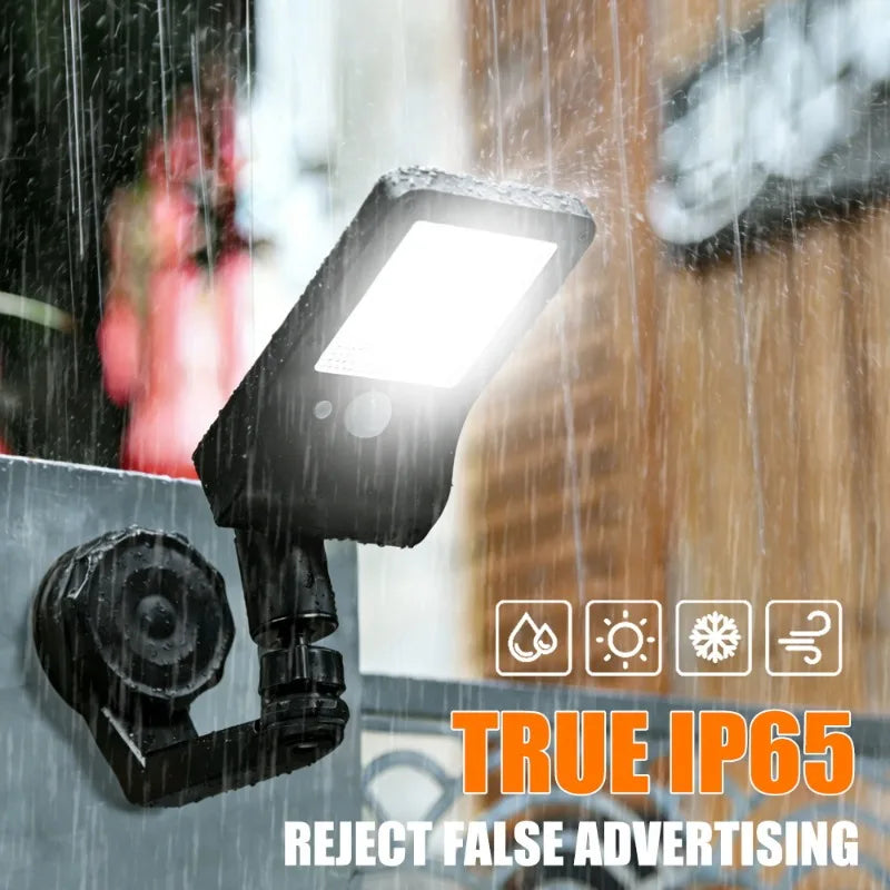 New Rainproof Solar Outdoor Courtyard Light Easy to Install Human Body Sensor with Three Adjustable Light Modes