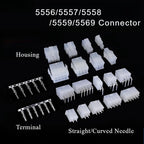 10Set MX4.2mm Pitch 5557/5558/5559/5569 0.165" Mini-Fit Dual Row 2*1-2*12P Female Receptacle Male Plug Pin Terminal Connector
