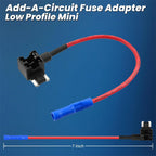 5/20 Pack Low Profile Mini Fuse Tap with 5 Amp Blade Fuse,12V Add-a-Circuit Fuse Tap Adapter for Car/RV/Truck/SUV/Boat
