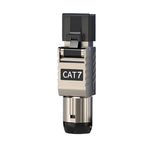 Metal Shielded Tool Free Easy Termination Plug CAT6A/CAT7/CAT8 Gold Plated Field Termination Connector RJ45 Network Connector
