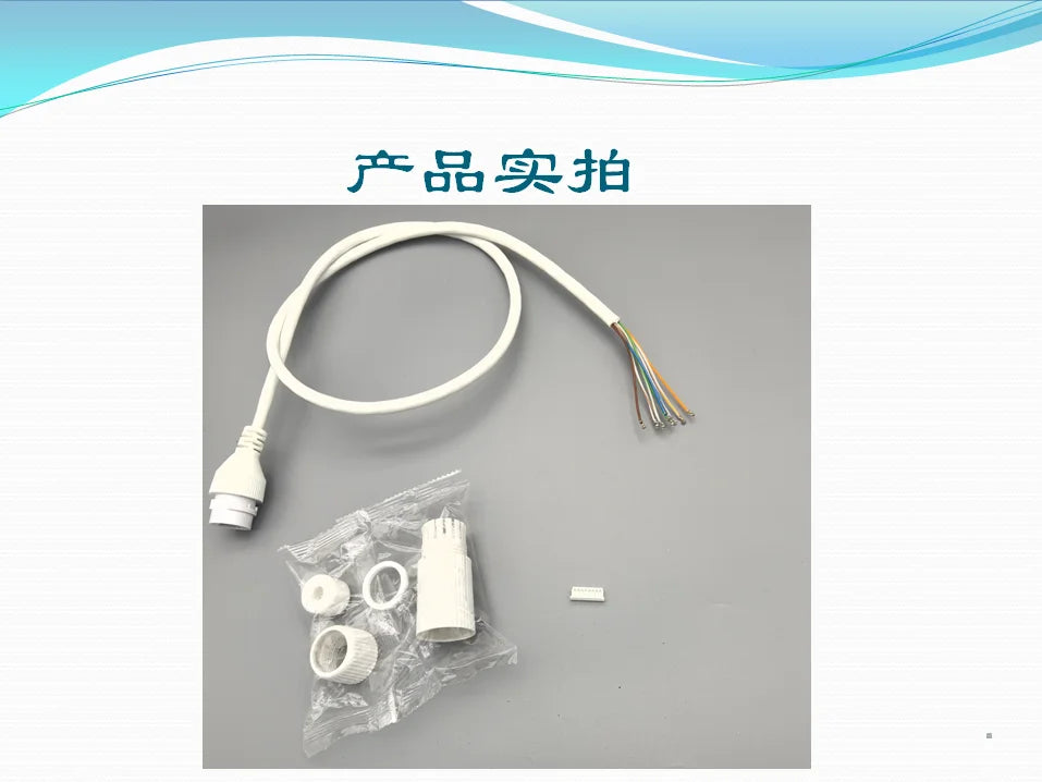 RJ45 Female Socket 8Pin Network Waterproof Pigtail Terminal Block 8 Core 1.25 Single-end Network Port Cable POE Camera Connector