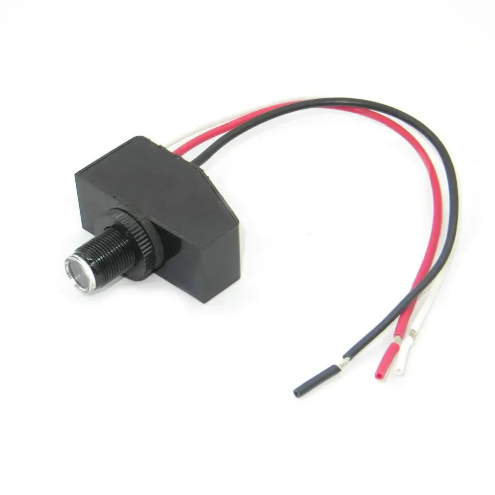 12V Automatic Dusk To Dawn Photocell Photo Control Light Sensor Switch for Hardwire Outdoor Lamp Posts, UL Listed, Black