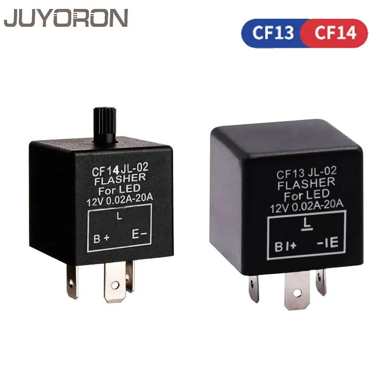 CF13 CF14 JL-02 3-Pin LED Flasher Relay 12V – Turn Signal Hyper Flash Fix for Car & Motorcycle Turn Signal Accessories