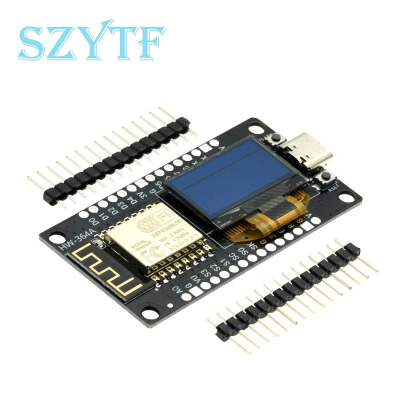 Nodemcu WiFi ESP8266 Development Board 0.96 Inch OLED Micro Type-C For Arduino