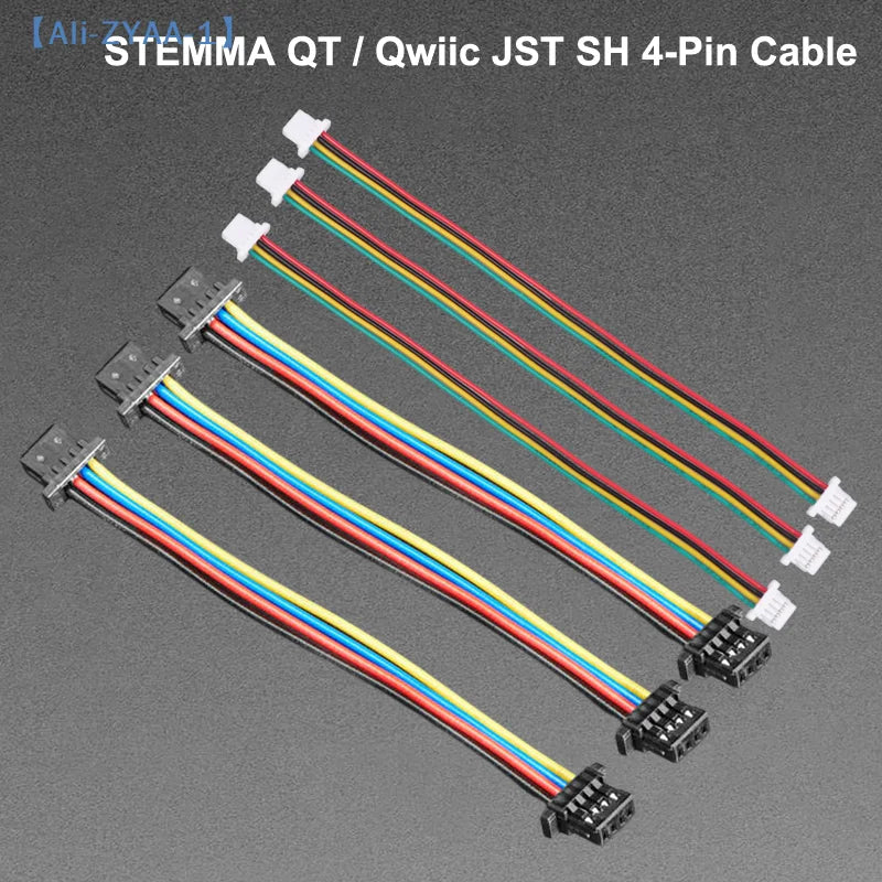 【ZYAA-1】1/3/5Pcs 10cm STEMMA QT/Qwiic JST SH 4-Pin Wire Cable Adapter Connector
