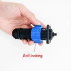 50A M25 Self-locking Waterproof Plug Cable IP67 2 3 Pin Power Charging Connector Large Current Male Female Aviation Plug Socket