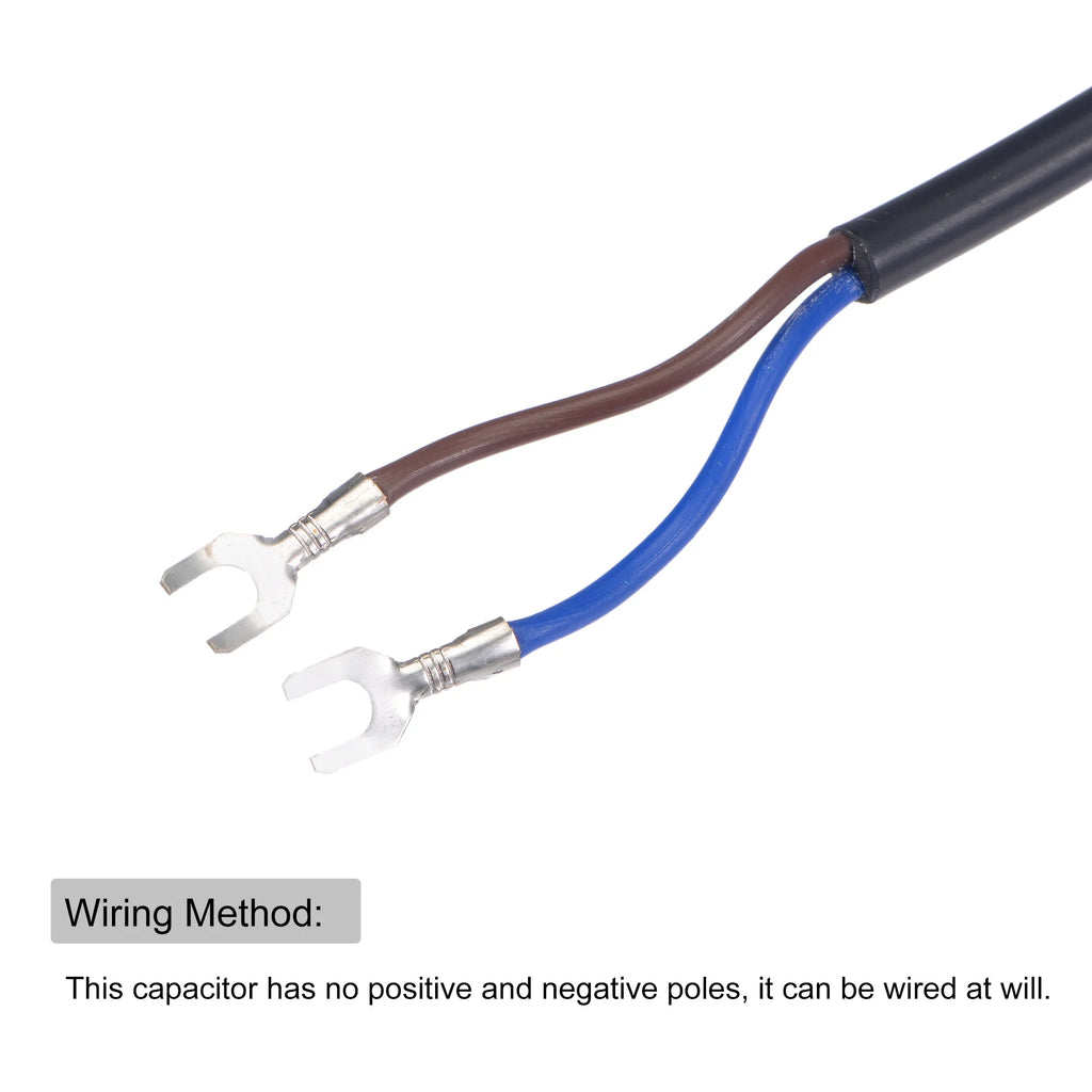 1Pcs CBB60 Run Capacitor 30-50uF 250V AC 2Wire 50/60Hz Cylinder with Terminal M8 Fixing Stud for Air Compressor Water Pump Motor