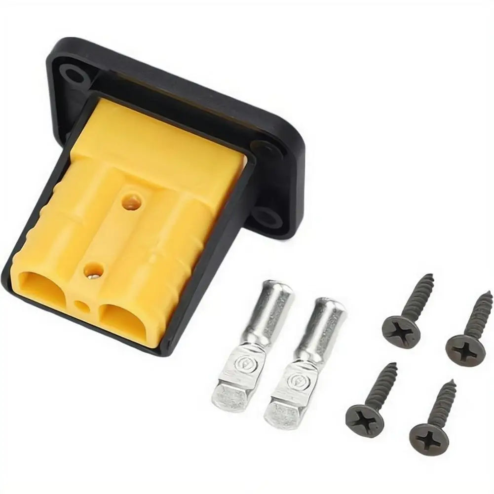 50 Amp Charging Battery Connector Flush Mount Anderson Plug Kit Mounting Bracket Panel Cover Accessories for Caravan Camper Boat
