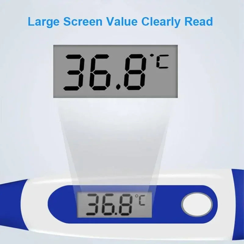Professional Animal Digital Thermometer with Soft Probe Blue Digital Pet Dog Cat Veterinary Thermometer Waterproof Equipment