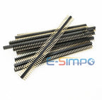 100pcs 1*2/3/4/5/6/40/50P 1.27mm Straight/RA 90d/ Horizontal RASMT Single Row 0.05" Gold-Plated Rohs PCB Male Pin Header
