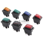KCD2 KCD4 ON-OFF ON-OFF-0N 4/6Pin Sealed Waterproof Auto Boat Marine Rocker Switch With Black Red Green LED 16A 125V 20A 250V AC