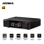 AIYIMA D20 HiFi DAC Decoder AK4493SEQ ES9039Q2M XMOS XU316 USB DSD512 Bluetooth 5.1 LDAC RCA XLR Audio Converter VU Meter