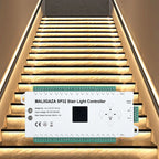 Motion Sensor Stair LED Controller 12V 24V Stair Step LED Strip Light Side Pixel Strip Light 1-32 Steps Indoor Stairway Lighting