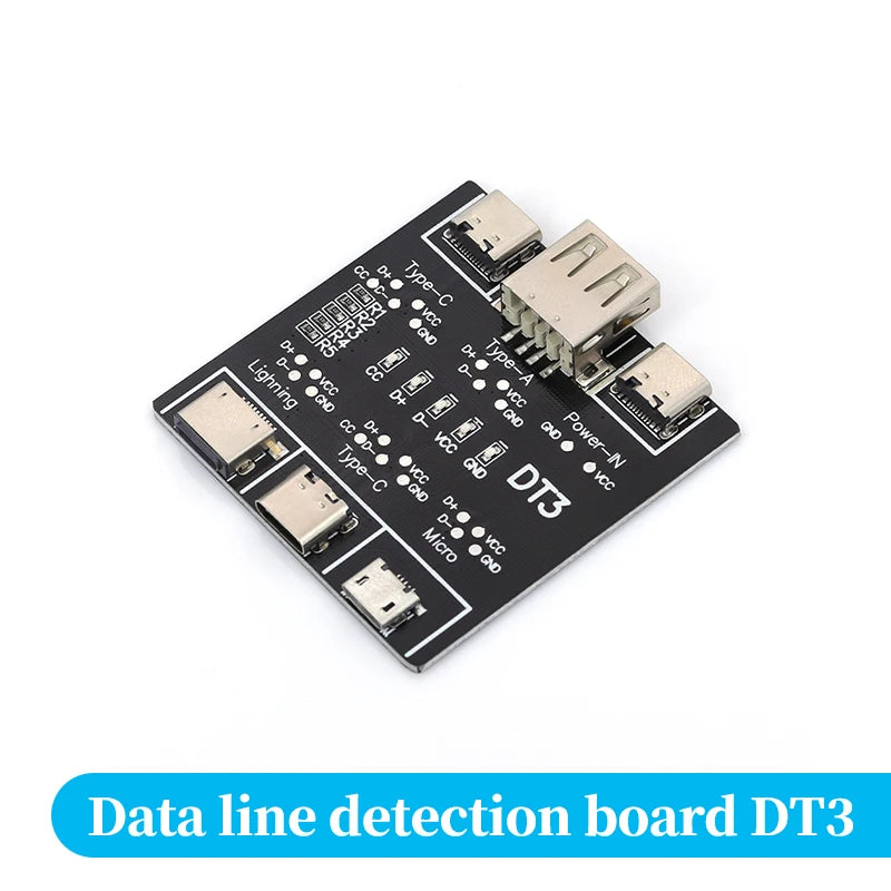 1-5PCS DT3 Test Module, Type-C Lightning MicroUSB Multi-port Cable Detector for Data Transmission and Charging Testing