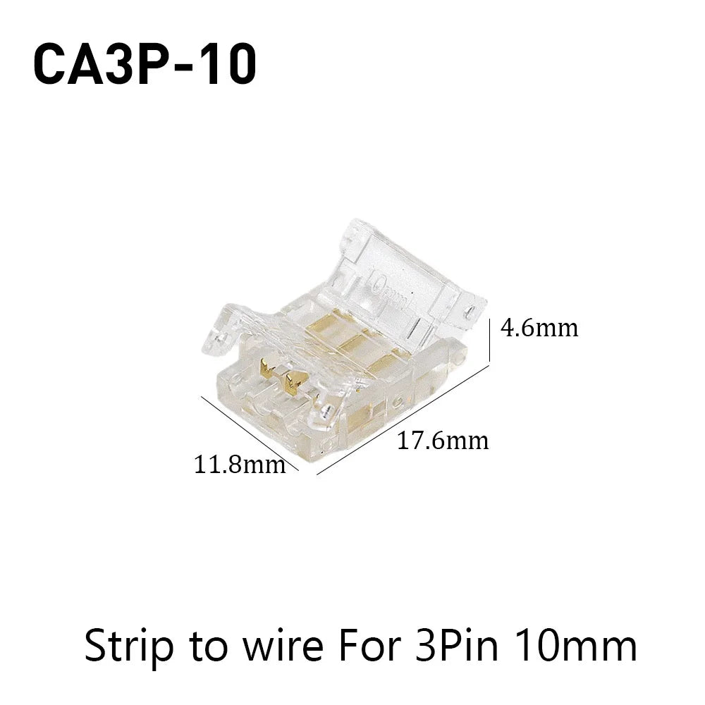 SMD Crystal Joint 2 3 4 5Pin LED Wire Connectors Solderless For 5mm 8mm 10mm Quick Terminal Block Strip Light Wire Connection