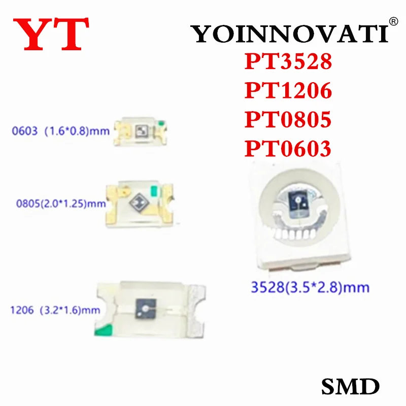 100PCS-1000PCS SMD Photoresistor PT0603 PT0805 PT1206 PT3528 Sensor Environment-friendly Triode