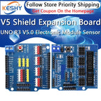 V5 Sensor Shield Expansion Board Shield For Arduino UNO R3 V5.0 Electronic Module Sensor Shield V5 expansion board