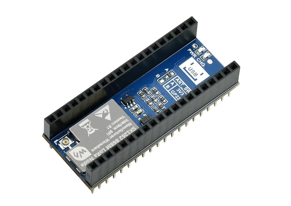 Waveshare SX1262 LoRa Node Module for Raspberry Pi Pico LoRaWAN EU868 Band Pico-LoRa-SX1262-868M