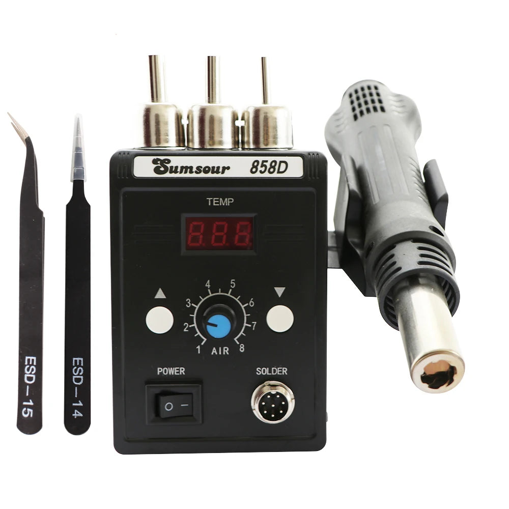 Hot Air Gun 858D BGA Rework Solder Station Heat Gun 220V 700W Hair Dryer For Soldering SMD SMT Welding Repair Tool