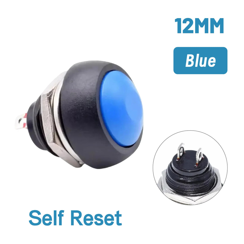 5/20/100PCS PBS-33B Black Red Green Yellow White Blue Orange Self-reset Self-locking 12mm Momentary Push Button Switch