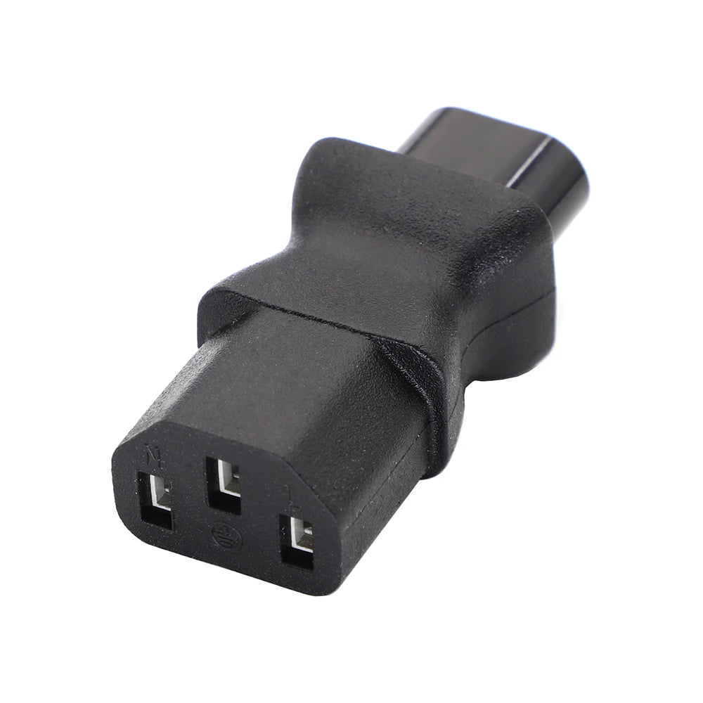 C8-C13 IEC 320 C13 to C8 AC Power Adapter IEC 3Pole Female to C8 2Pin Male Figure 8 AC Converter Connector Socket Black 1pcs