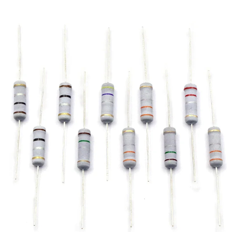 20pcs 2W Carbon Film Resistor 5% Resistance 0.1Ω-2MΩ 0.47 10 47 100 200 470 820 1K 4.7K 10K 47K 100K 200K 330K 470K 1M 1.2M Ohm