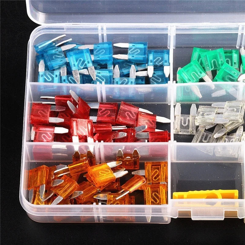 100/120pcs Car Blade Fuses Assortment Kit, Automotive Replacement Fuses Low Profile Mini Blade Fuses for Car Boat Truck