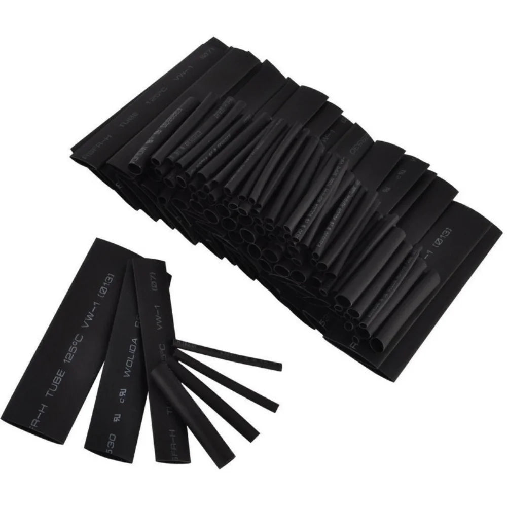 328/127pcs Heat Shrink Tube 2:1 Shrinkable Wire Shrinking Wrap Tubing Wire Connect Cover Protection with 300W Hot Air Gun