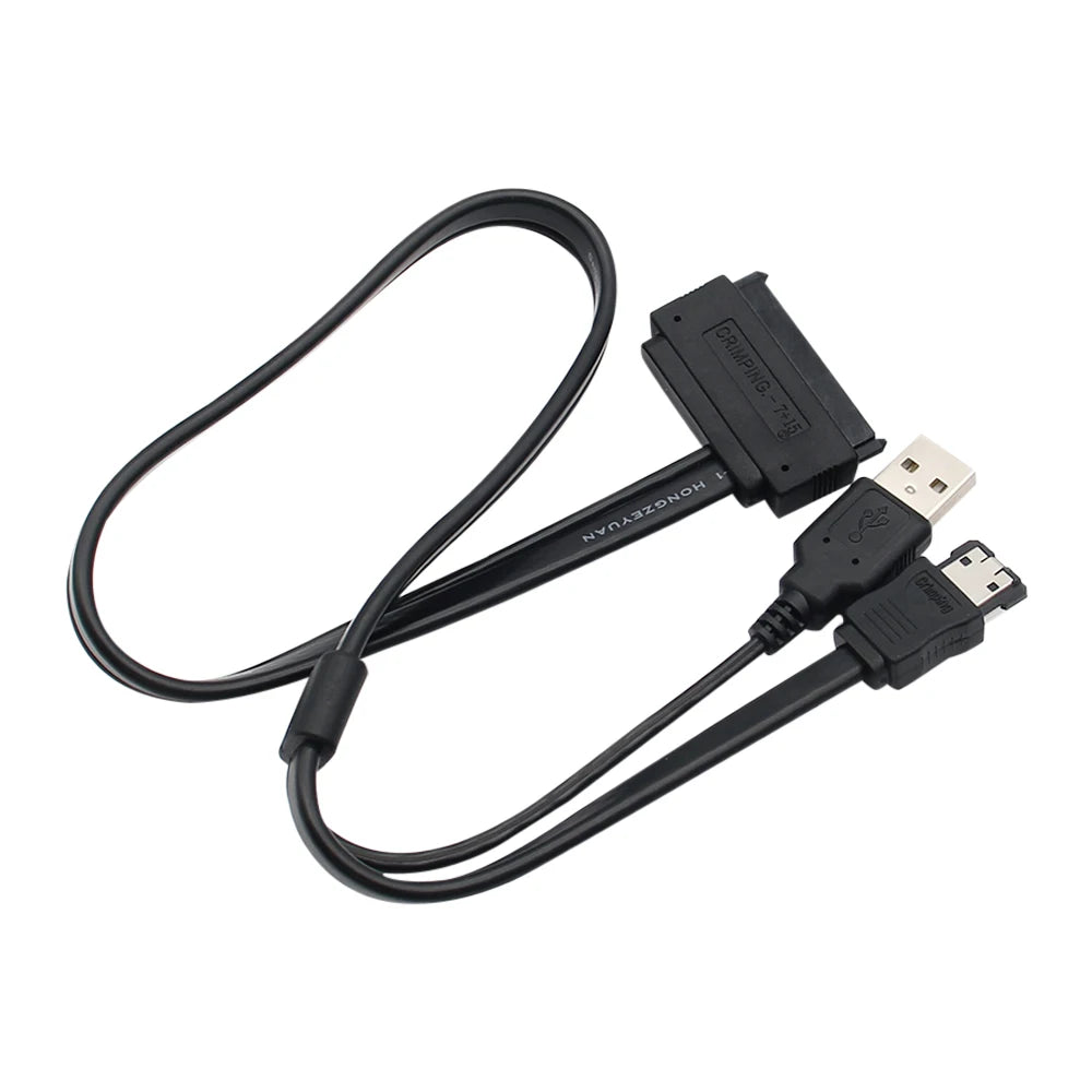 SATA 22Pin to Power ESATA Cable Splitter USB Power Wire Converter 2.5inch Driver Laptop Converter 50cm