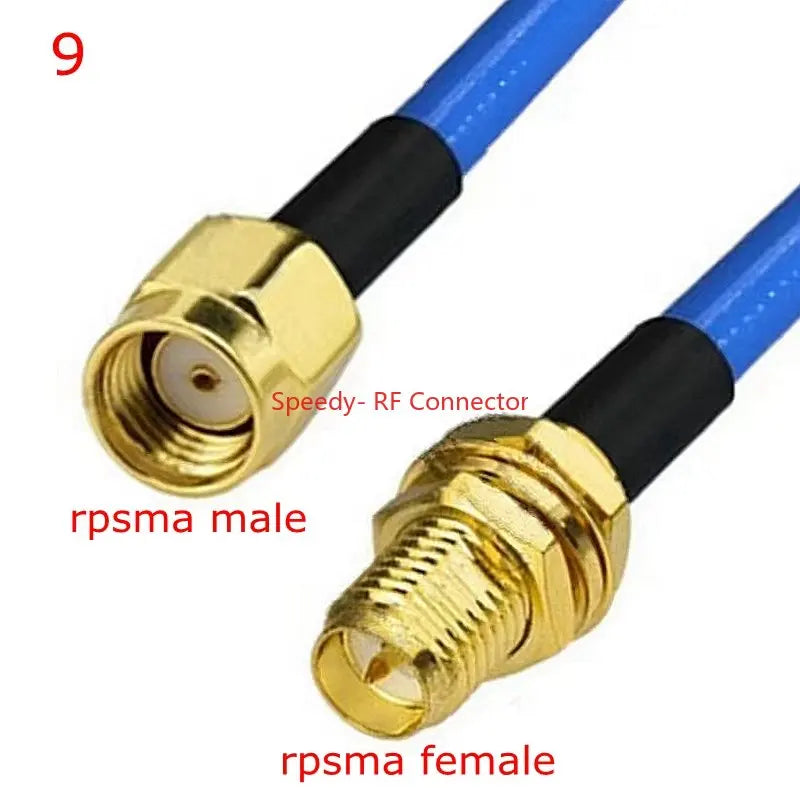 RG405 Coax Cable SMA To SMA Male Female Connector RPSMA To SMA Right Angle Crimp for RG405 High Frequency Test 50ohm Fast Brass