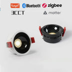 3CCT Tuya Bluetooth/Zigbee Matter Recessed Smart LED Anti Glare Downlight Lamp 7W-20W Spot Light Fixtures Indoor Home Lighting