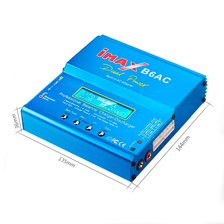 IMAX B6 AC 80W B6AC Charger Dual Power Professional Balance Discharger for Li-ion Nimh Nicd 2-6S RC Lipo Battery