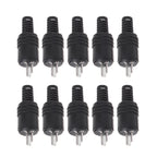 LXAF 10pcs Accessories Cable Solder HIFI Speaker Adapter Black Screw Terminals Tools DIN Plug 2 Pin  Male Mini Connector